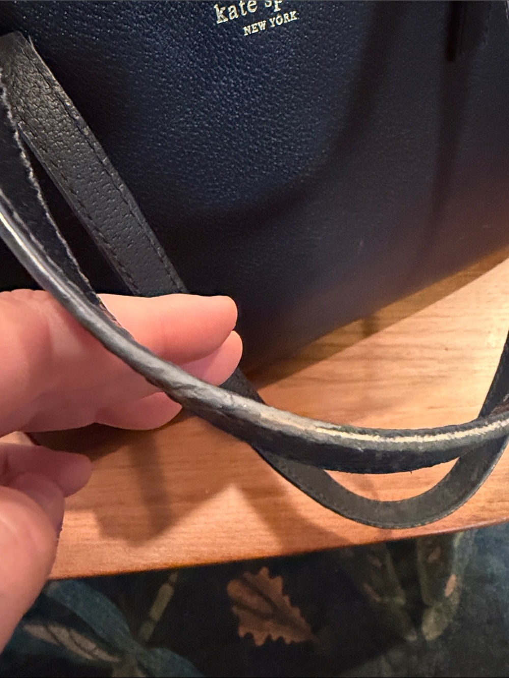 Kate Spade Pebbled Leather Black Grand Street Lydia Large Shoulder Bag - Picture 7 of 7